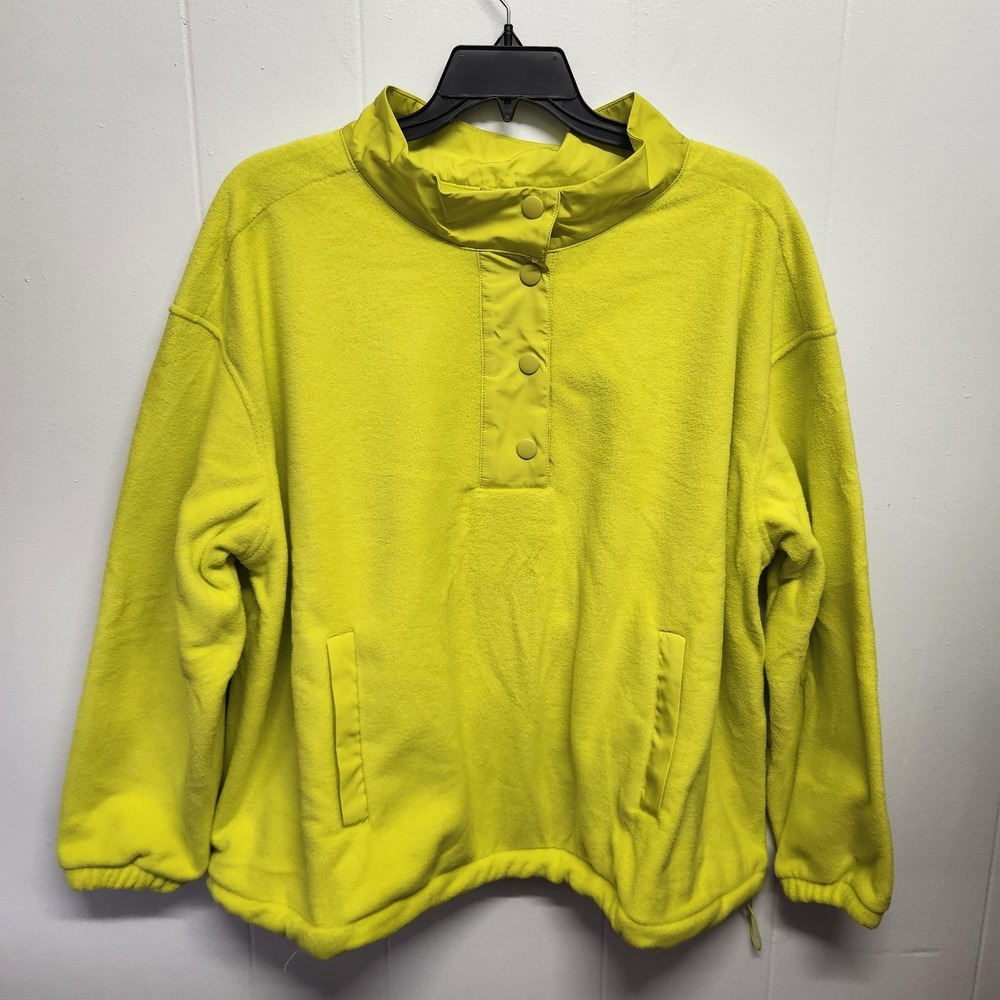 Amazon Pullover Jacket‎ Womens 3X Fleece Snap Front Recycled Polyester